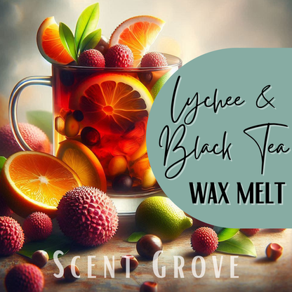 Lychee & Black Tea scented soy wax melt