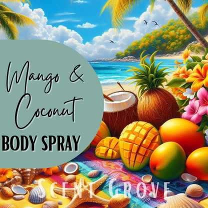 Mango & Coconut scented body mist spray 100ml