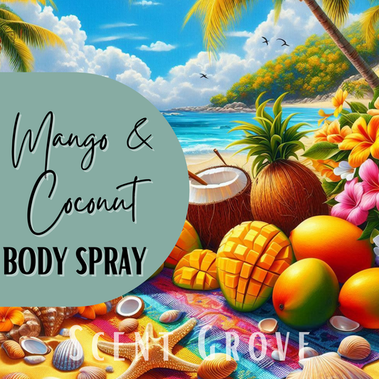 Mango & Coconut scented body mist spray 100ml