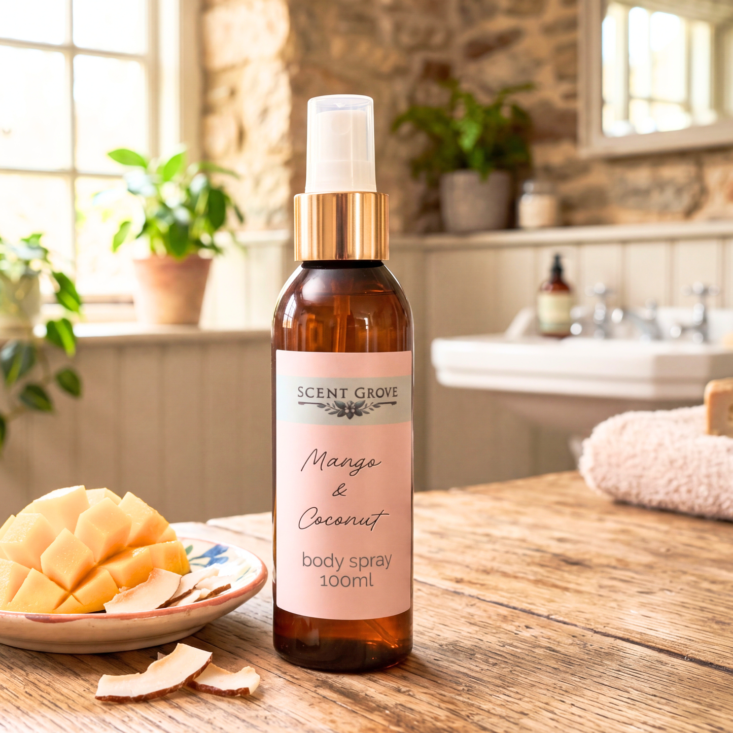 Mango & Coconut scented body mist spray 100ml