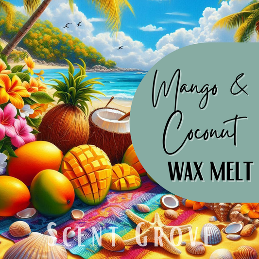 Mango & Coconut scented soy wax melt