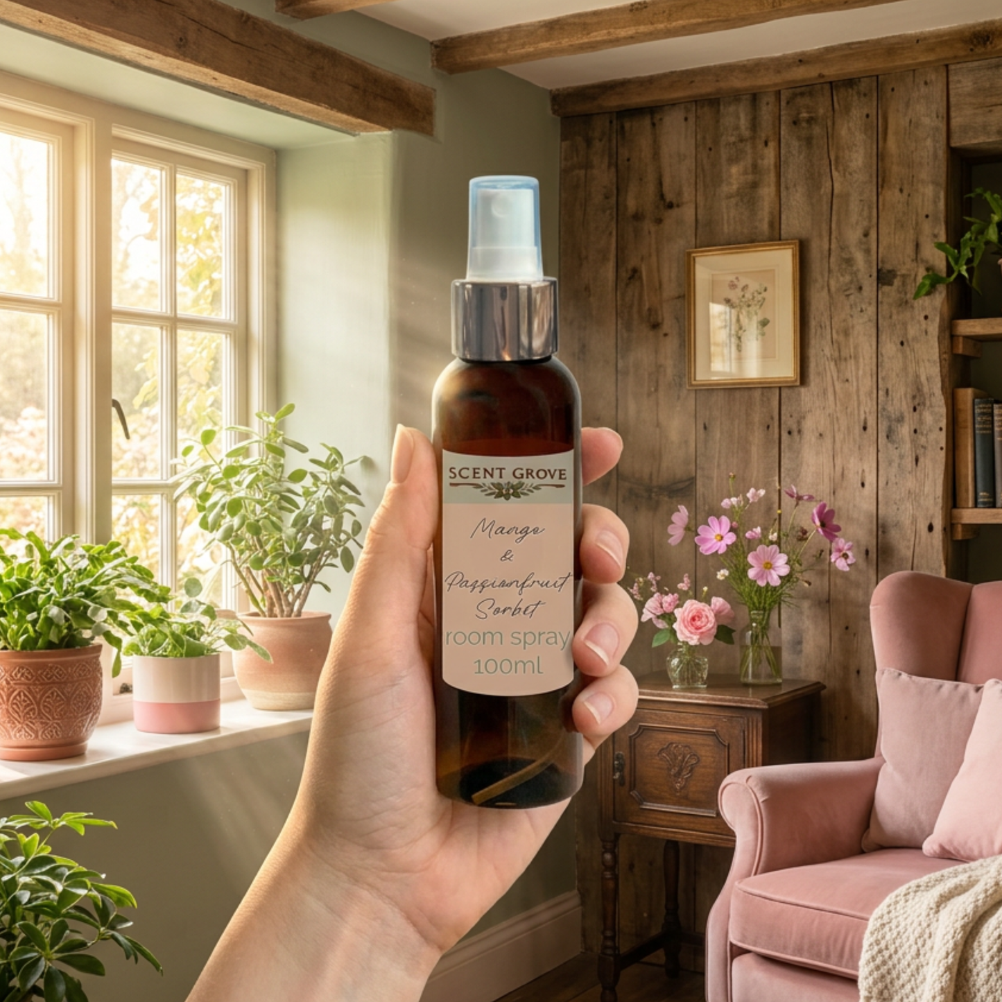 Mango & Passionfruit Sorbet Scented Air Freshener Spray multi purpose for car, home, room