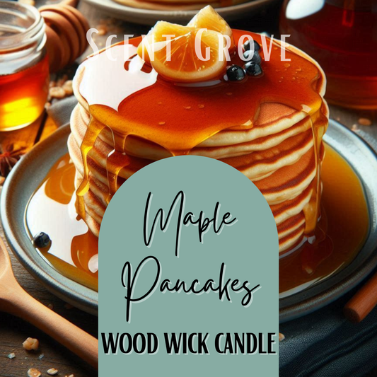 Maple Pancakes scented Wood Wick Soy Candle