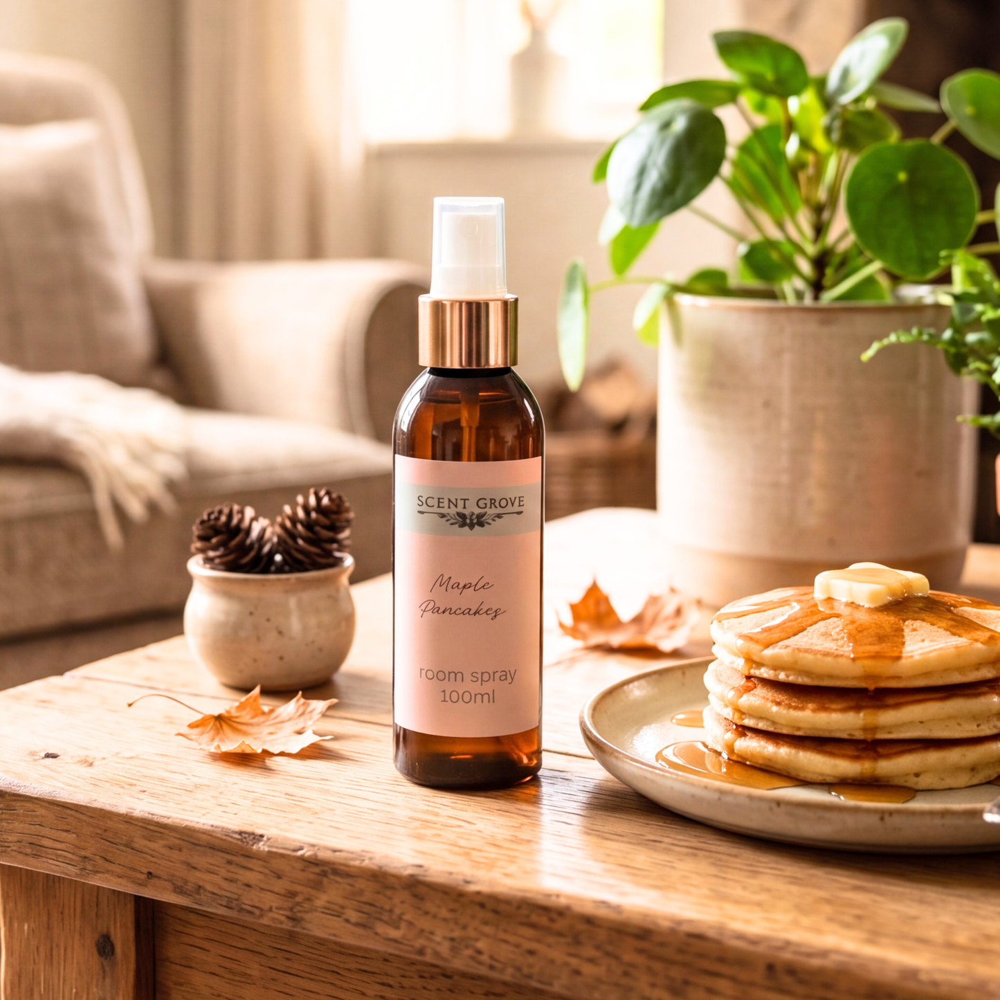 Maple Pancakes Scented Air Freshener Spray multi purpose for car, home, room