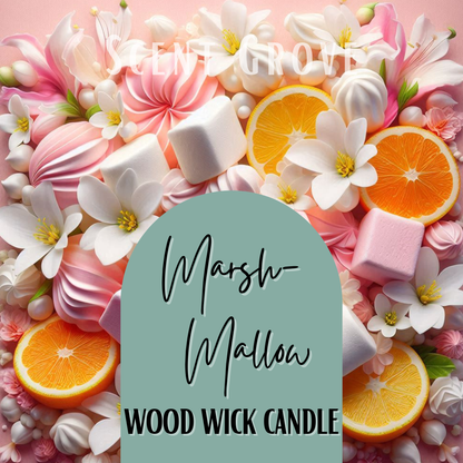 Marshmallow scented Wood Wick Soy Candle