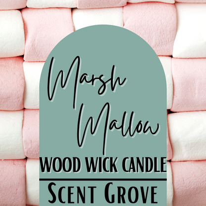 Marshmallow scented Wood Wick Soy Candle