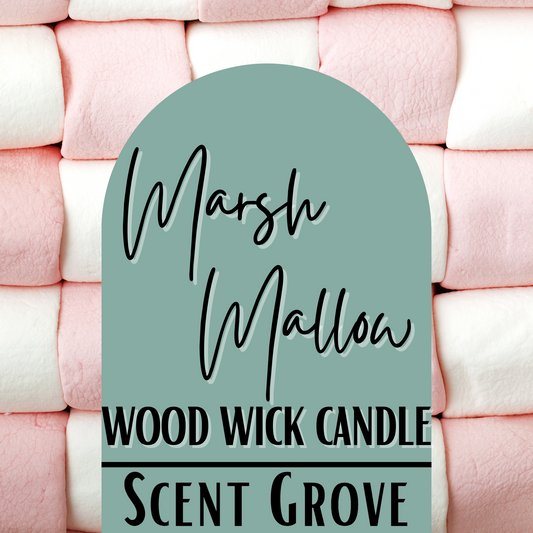 Marshmallow scented Wood Wick Soy Candle