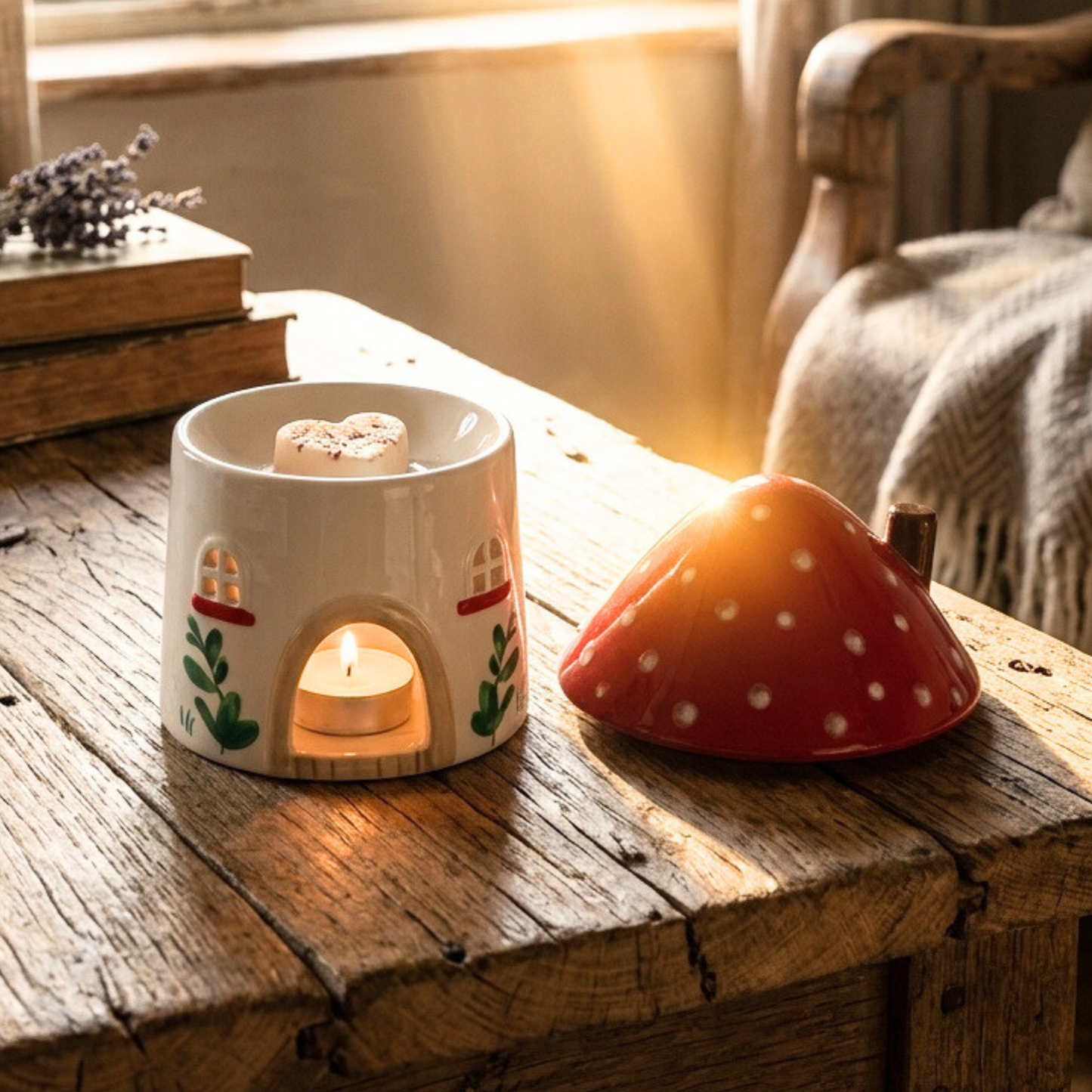 Mushroom House Wax Burner