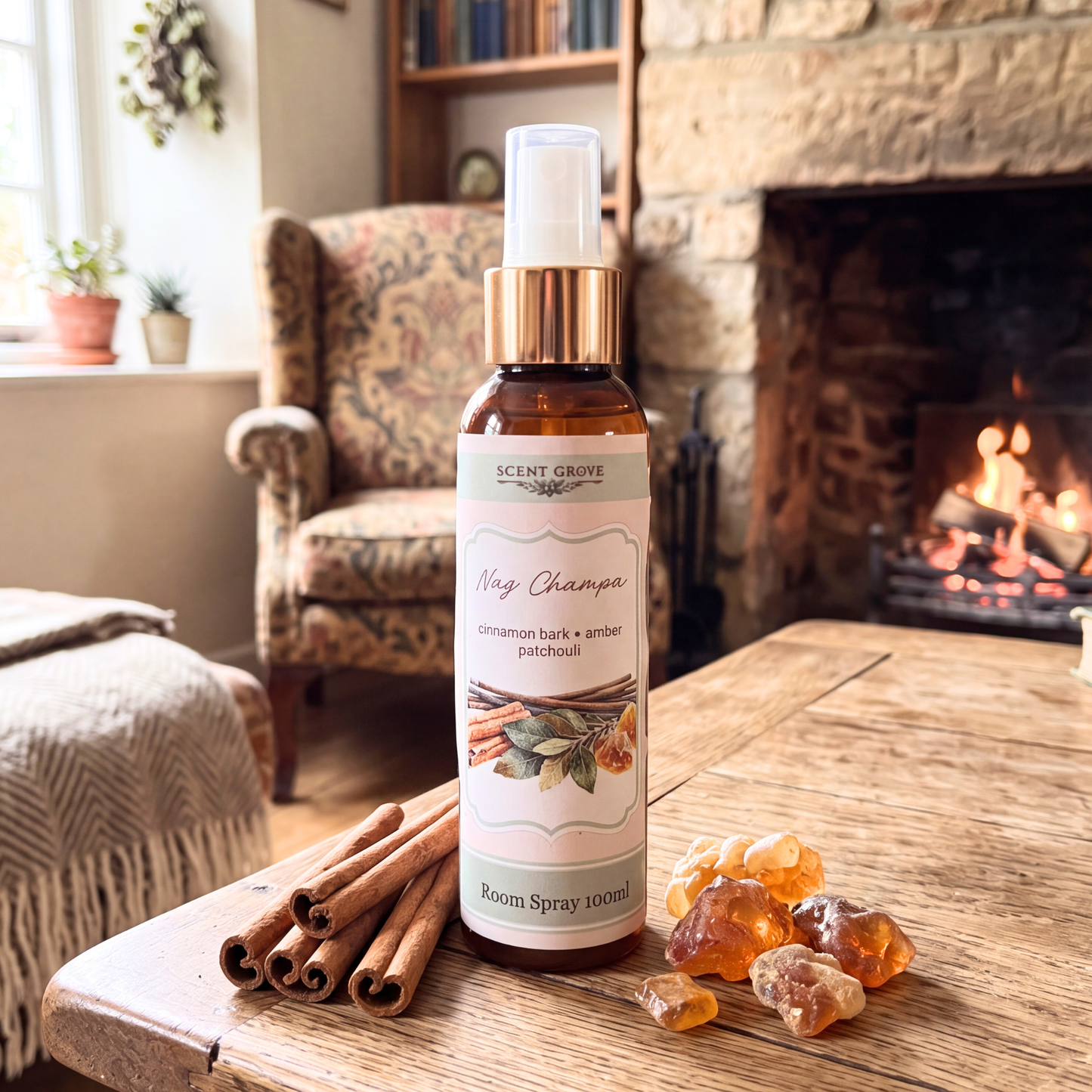 Nag Champa Scented Air Freshener Spray multi purpose for car, home, room