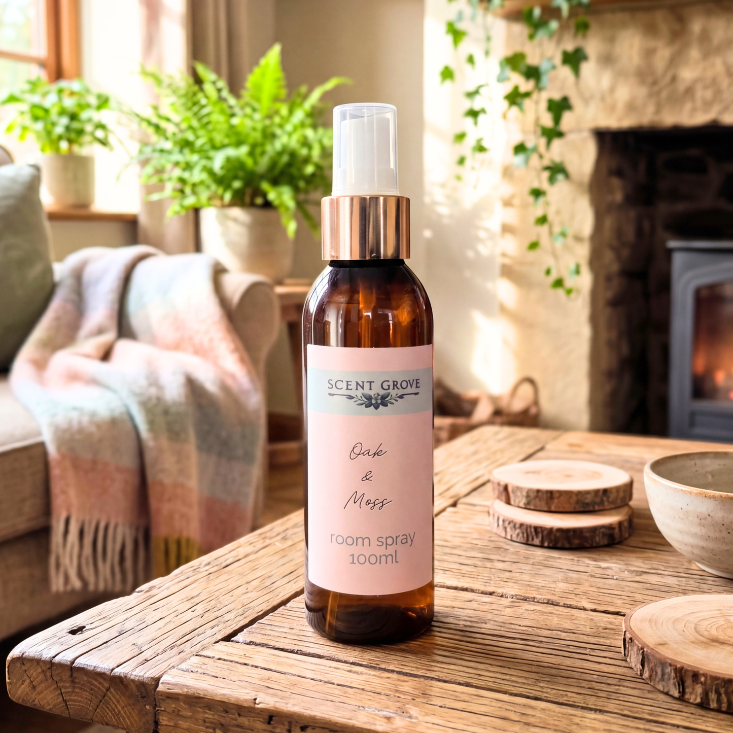 Oak & Moss Scented Air Freshener Spray multi purpose for car, home, room