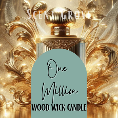 One Million scented Wood Wick Soy Candle