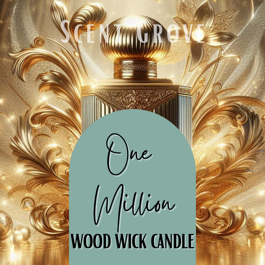 One Million scented Wood Wick Soy Candle