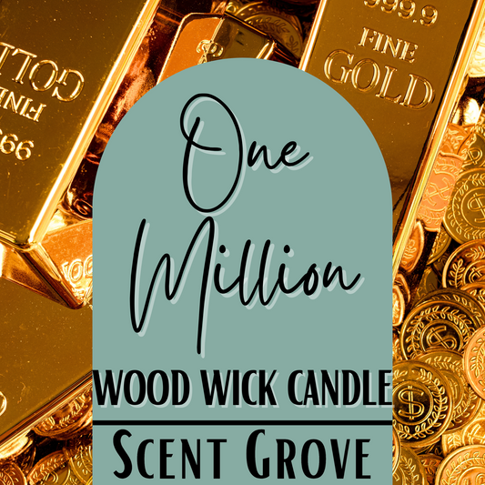 One Million scented Wood Wick Soy Candle