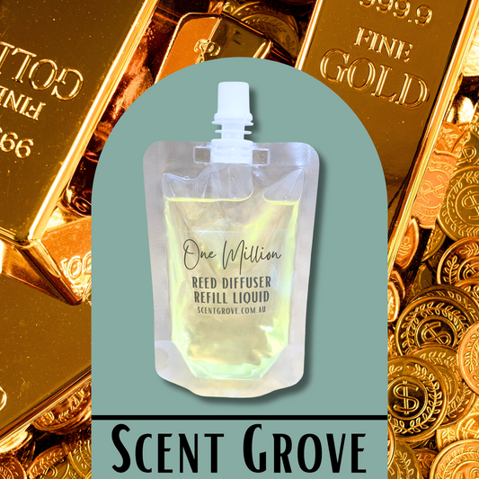 One Million Scented Diffuser Refill Liquid 100ml Clear Pouch