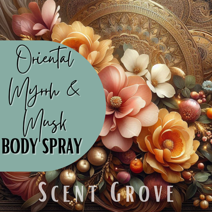 Oriental Myrrh & Musk scented body mist spray 100ml