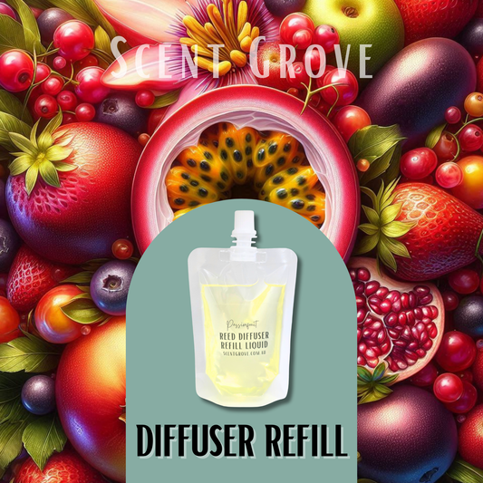 Passionfruit Scented Diffuser Refill Liquid 100ml Clear Pouch