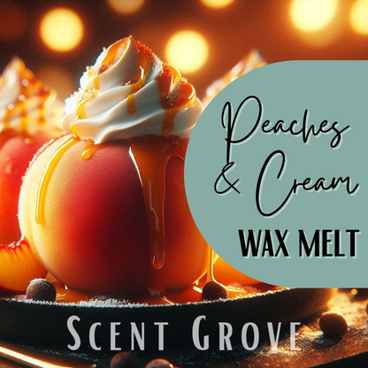 Peaches & Cream scented soy wax melt