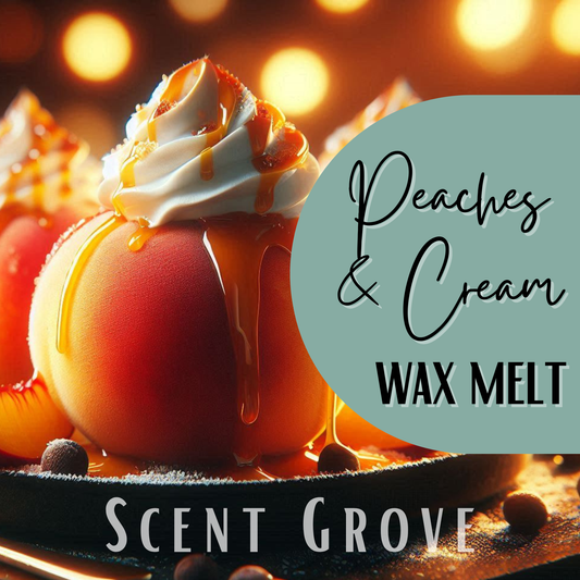 Peaches & Cream scented soy wax melt