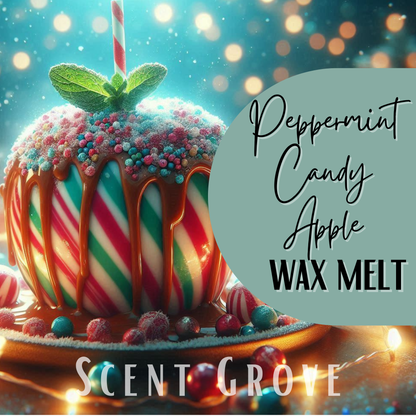 Peppermint Candy Apple scented soy wax melt