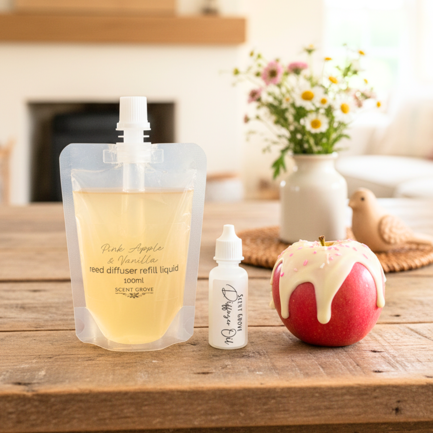 Pink Apple & Vanilla Scented Diffuser Refill Liquid
