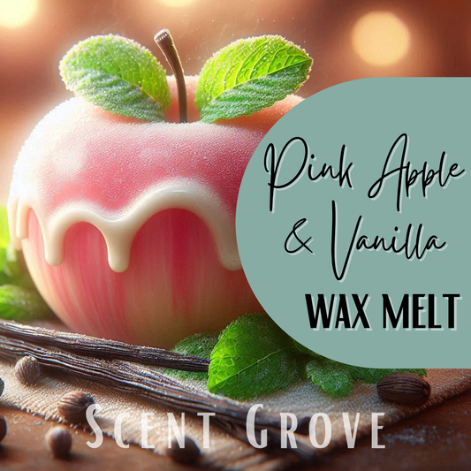 Pink Apple & Vanilla scented soy wax melt