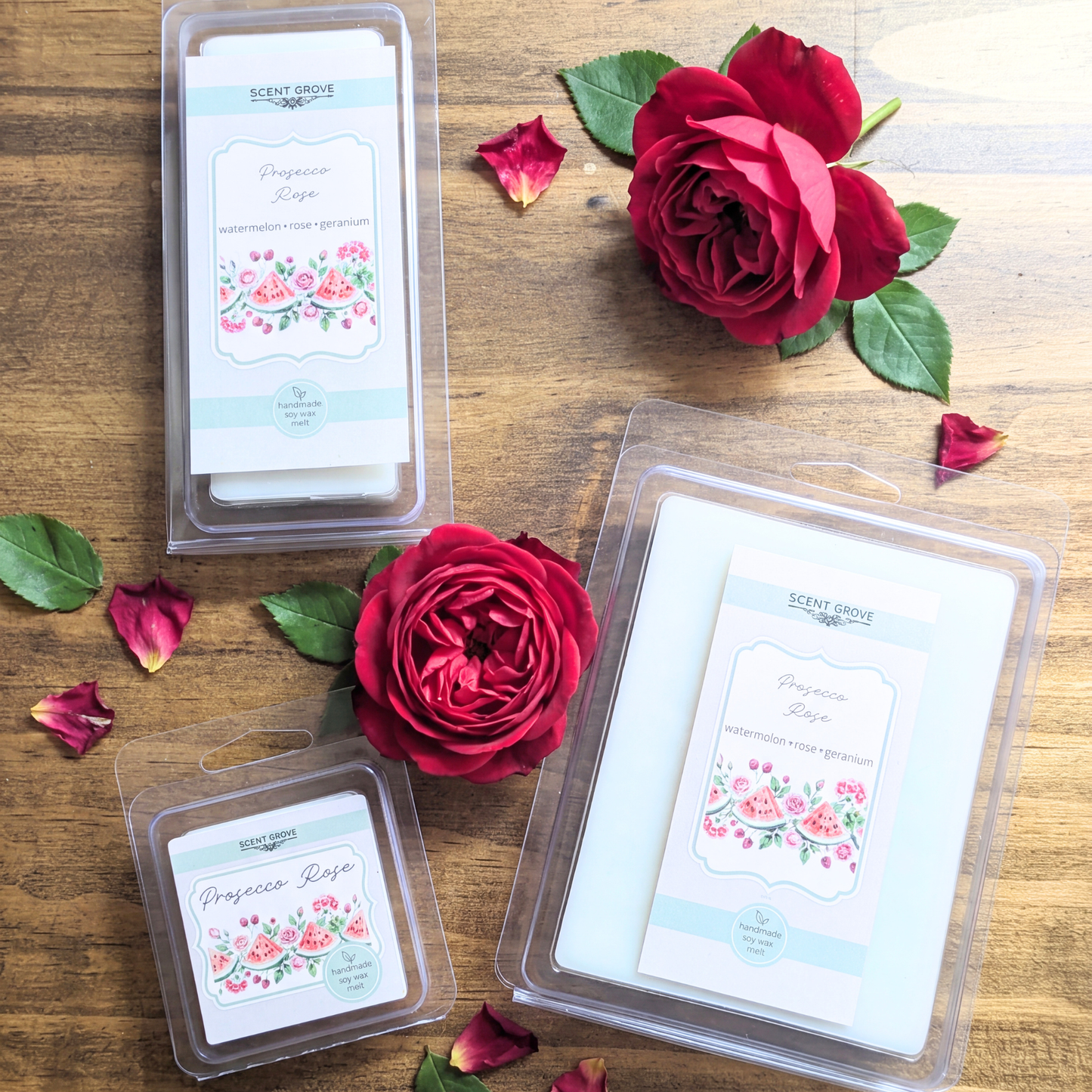 Prosecco Rose scented soy wax melt