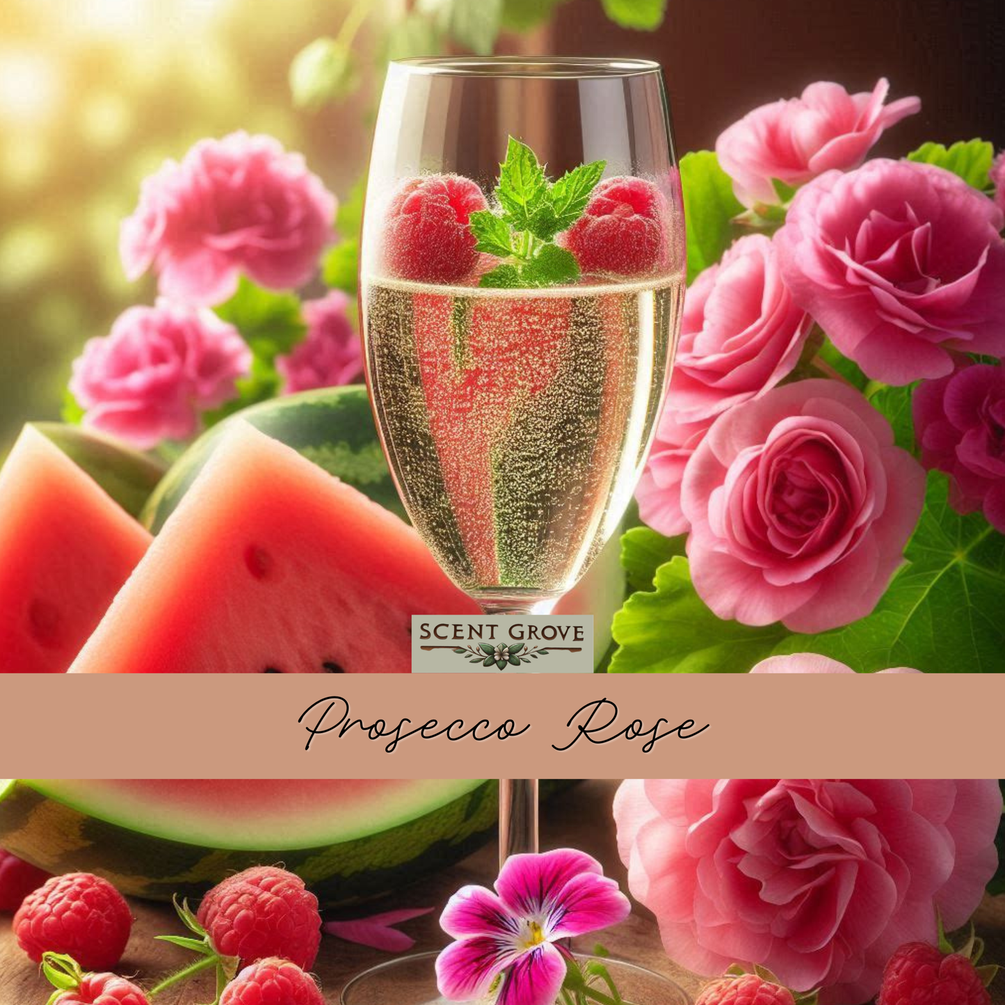 Prosecco Rose scented soy wax melt