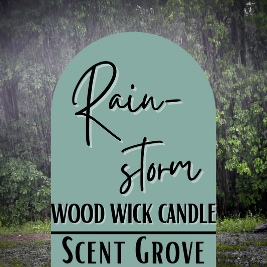 Rainstorm scented Wood Wick Soy Candle