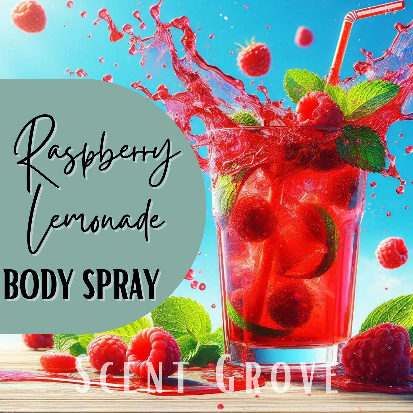Raspberry Lemonade scented body mist spray 100ml