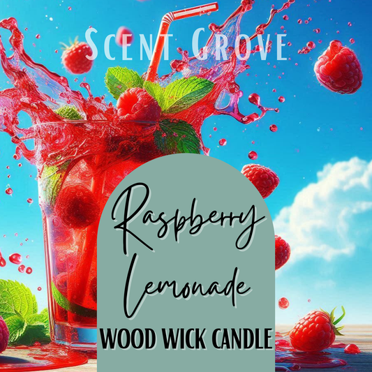 Raspberry Lemonade scented Wood Wick Soy Candle