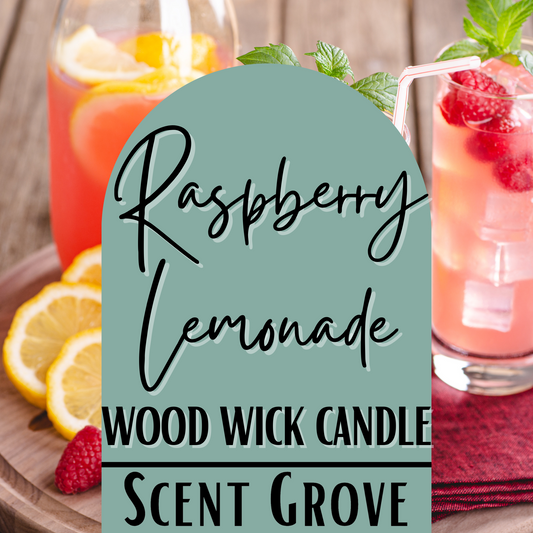 Raspberry Lemonade scented Wood Wick Soy Candle
