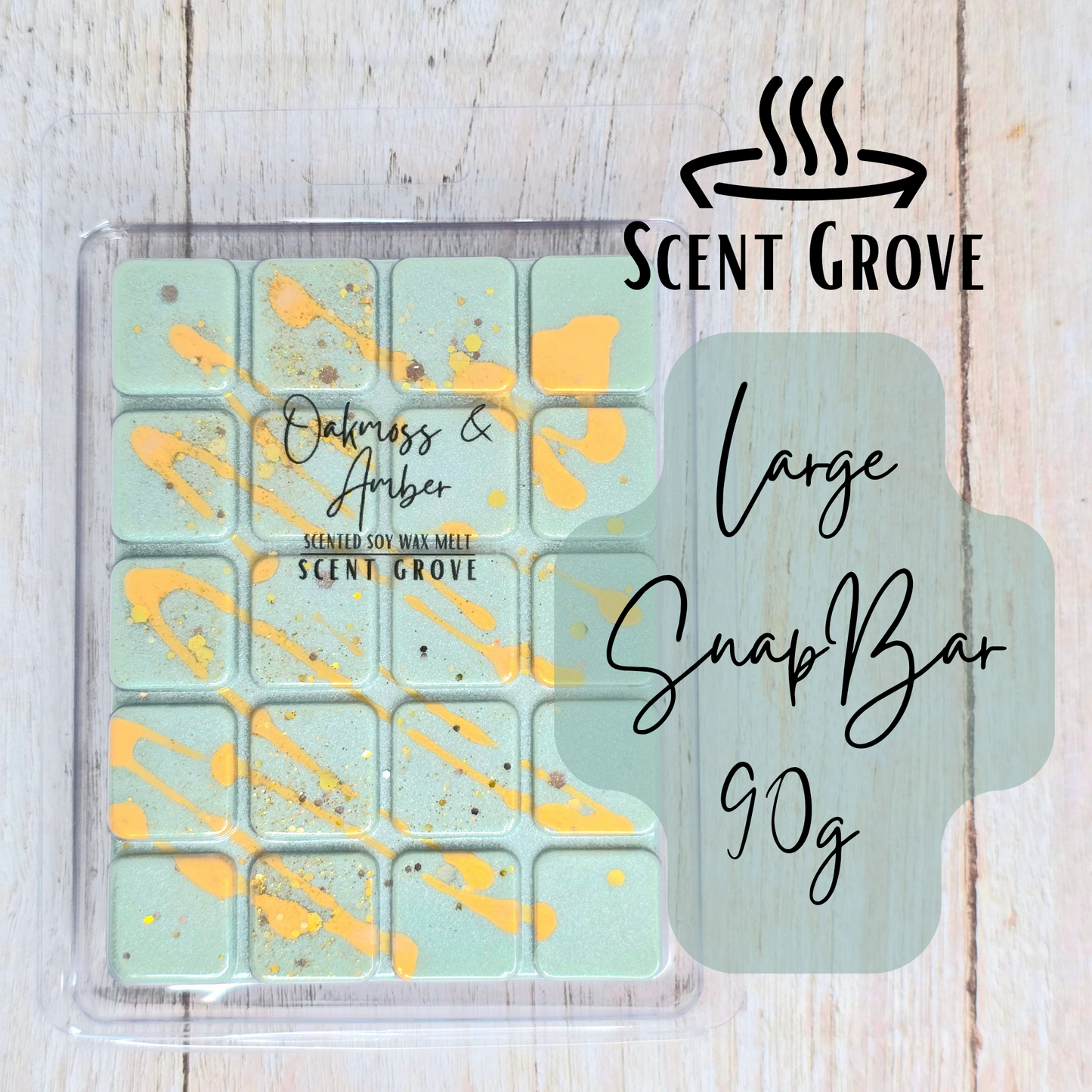 Oakmoss & Amber scented soy wax melt