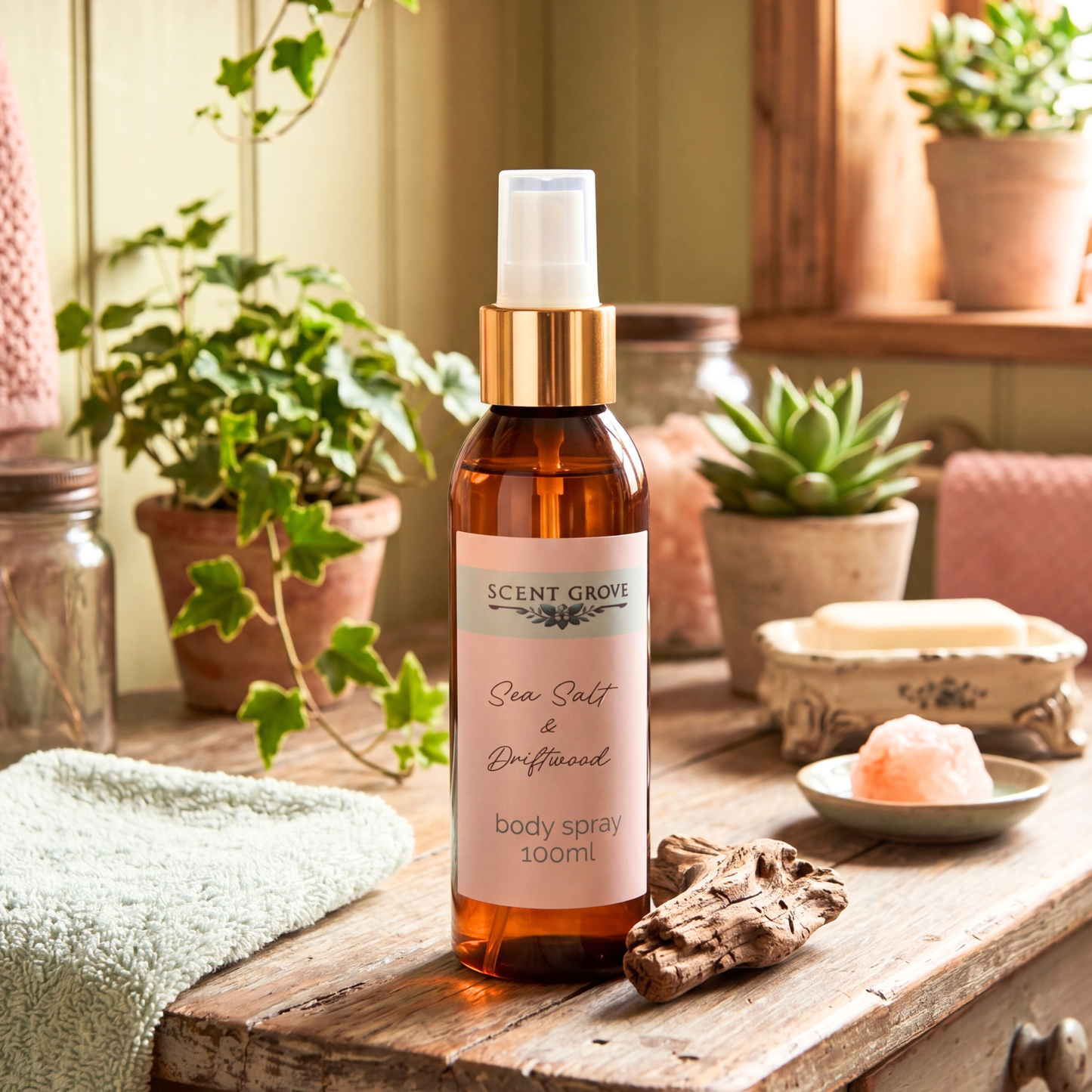 Sea Salt & Driftwood scented body mist spray 100ml