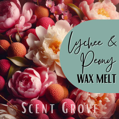 Lychee & Peony scented soy wax melt