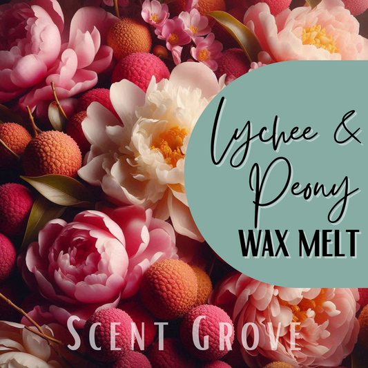 Lychee & Peony scented soy wax melt