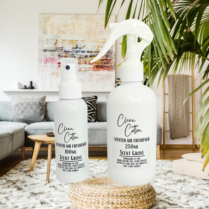 Clean Cotton Scented Air Freshener Spray multi purpose for car, home, room