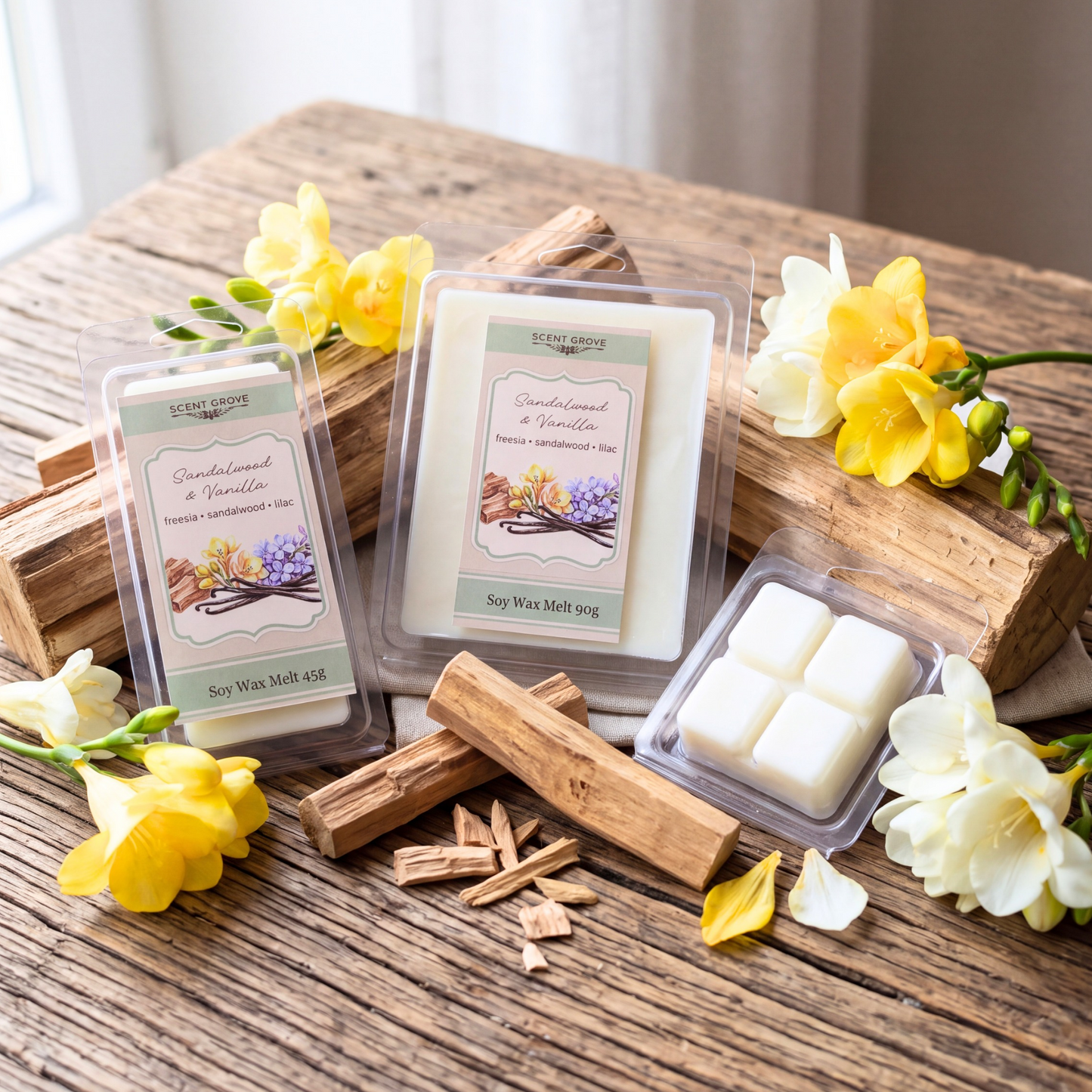 Sandalwood & Vanilla soy wax melt