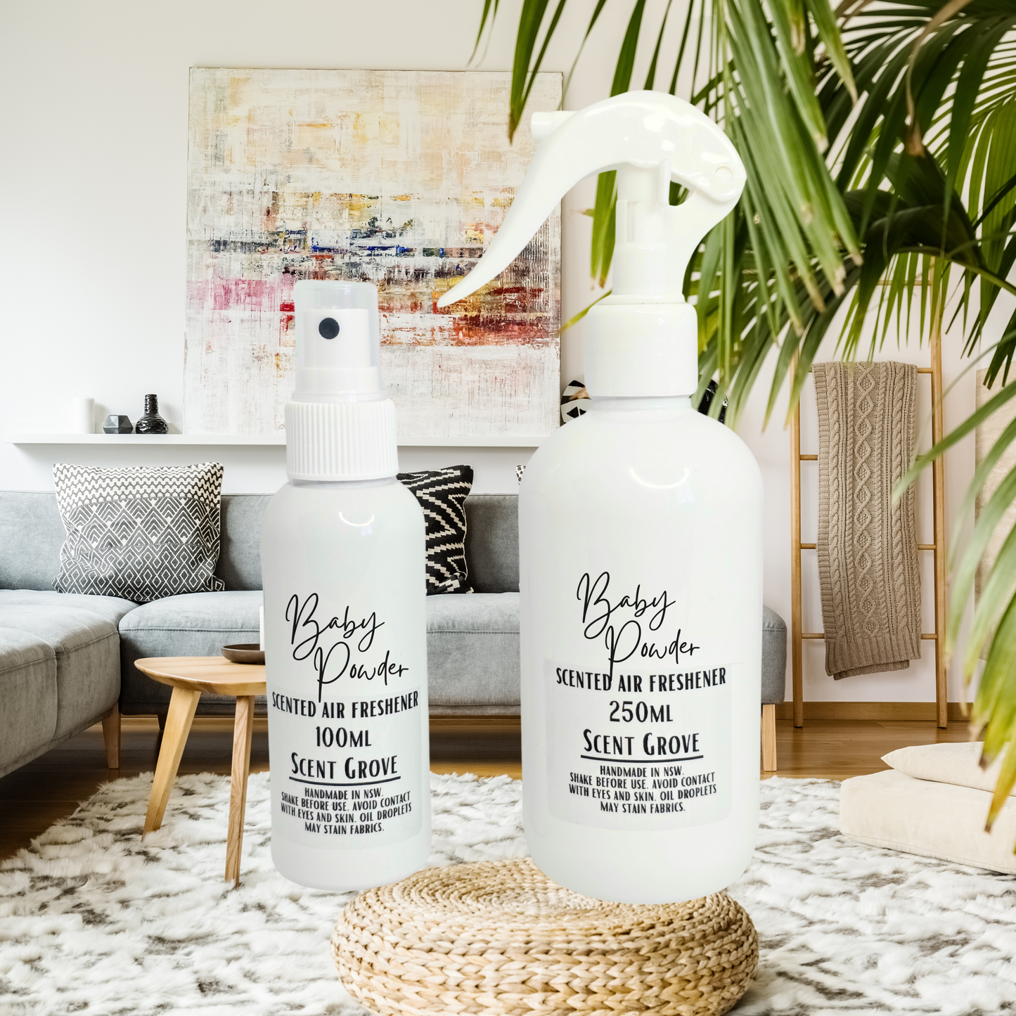 Baby Powder Scented Air Freshener Spray multi purpose for car, home, room