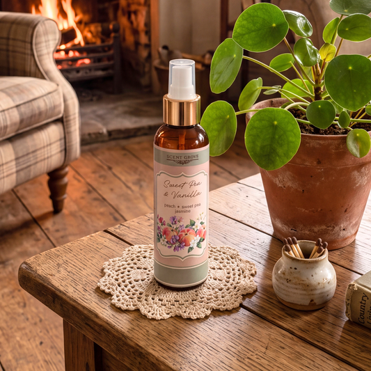 Sweet Pea & Vanilla Scented Air Freshener Spray multi purpose for car, home, room