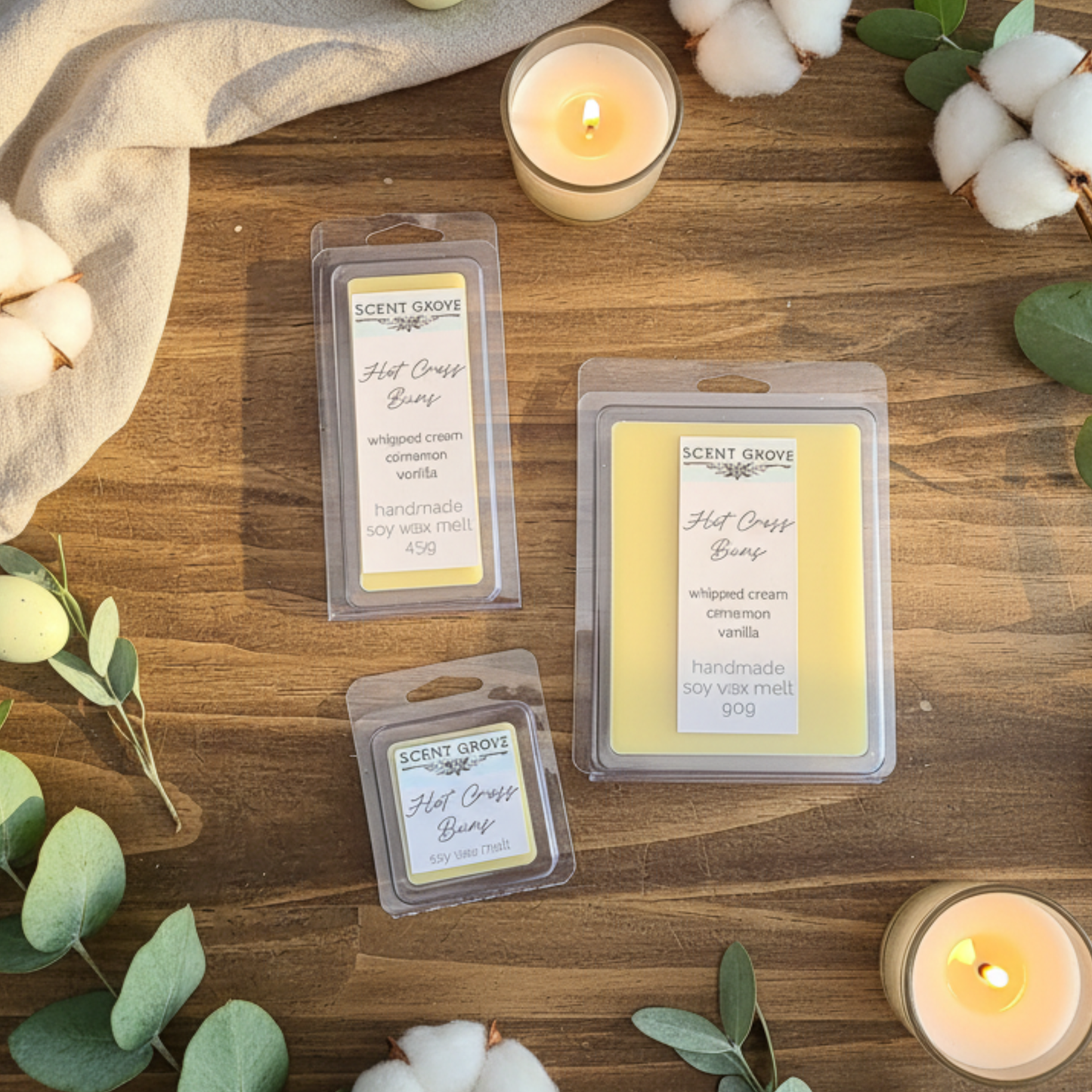 Hot Cross Buns scented soy wax melt