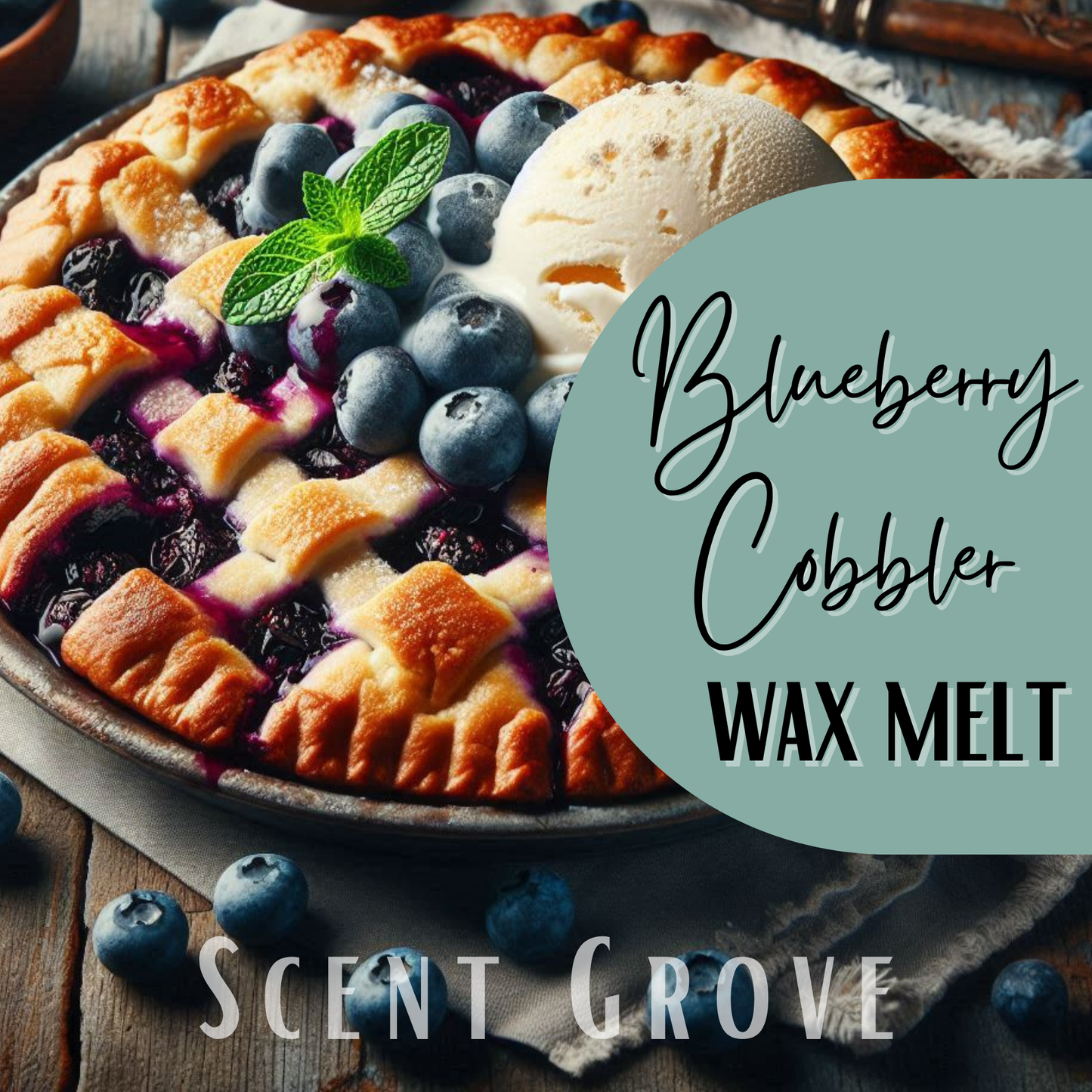Blueberry Cobbler scented soy wax melt