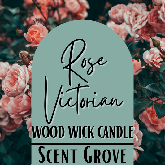Rose Victorian scented Wood Wick Soy Candle