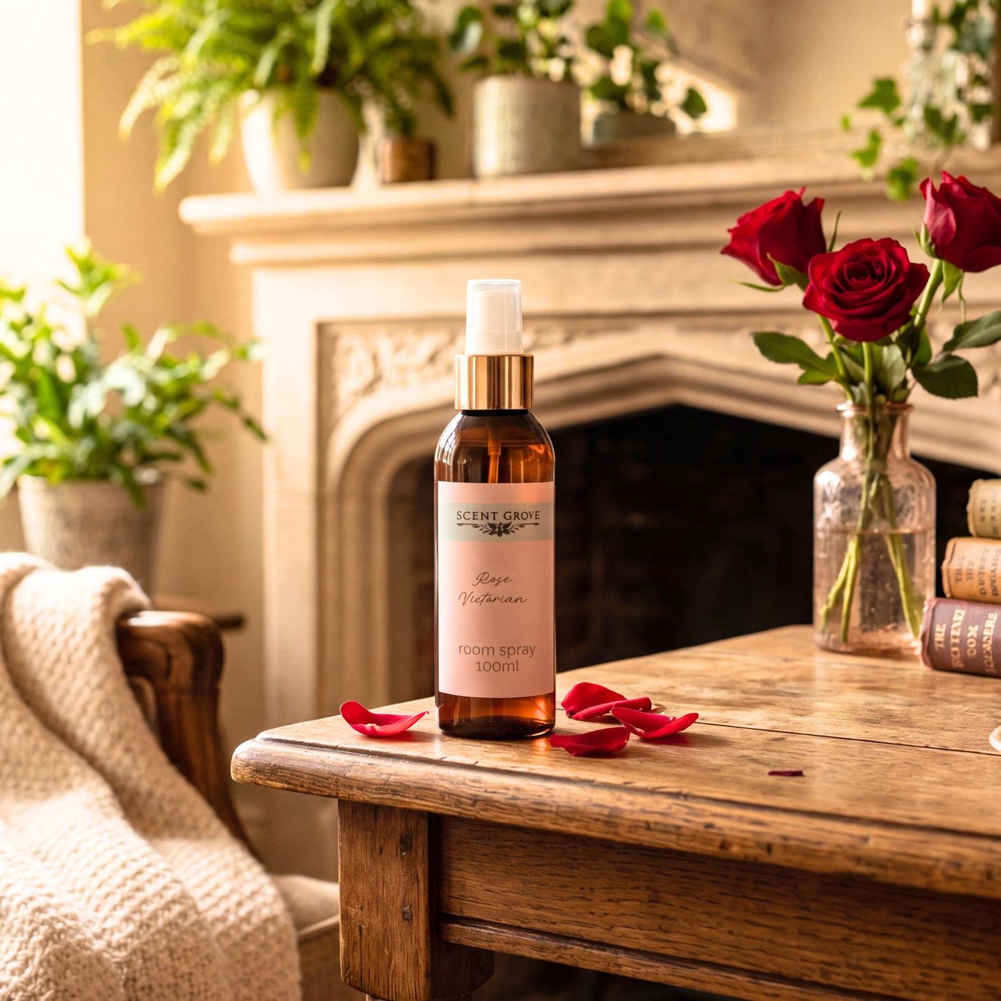 Rose Victorian Scented Air Freshener Spray multi purpose for car, home, room