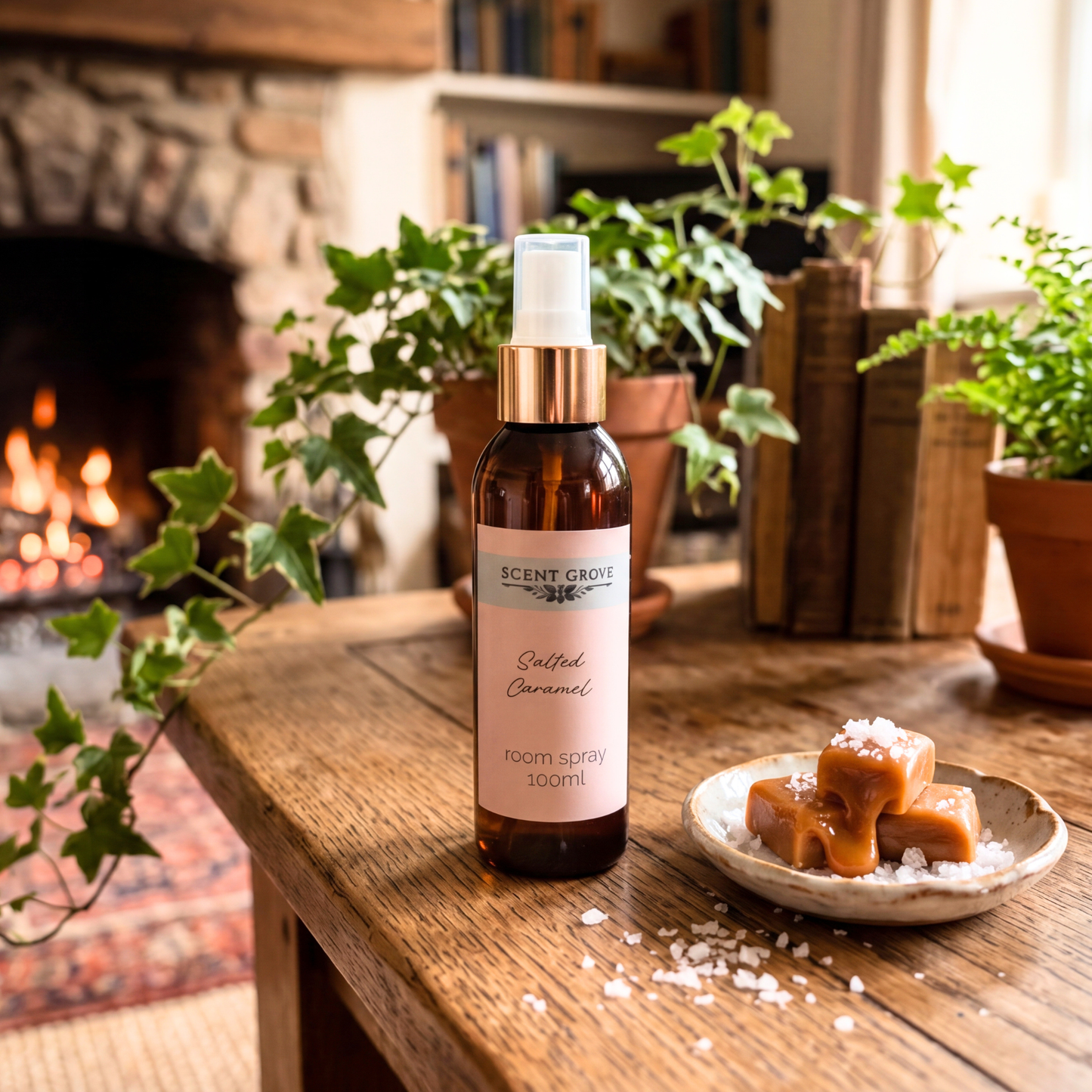 Salted Caramel Scented Air Freshener Spray multi purpose for car, home, room