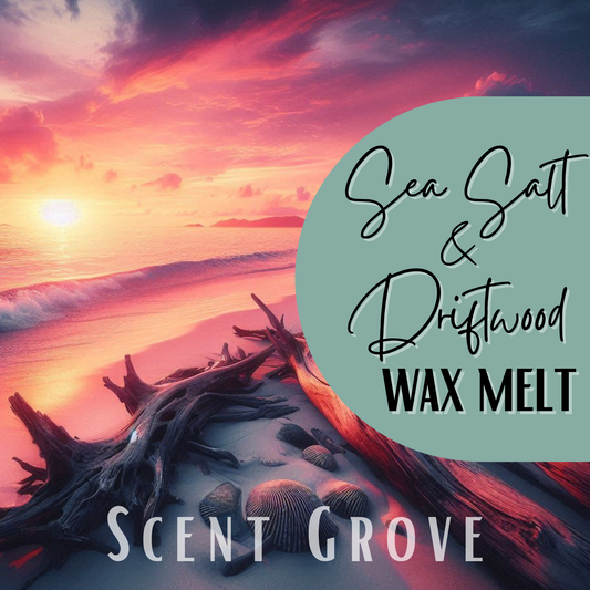 Sea Salt & Driftwood scented soy wax melt