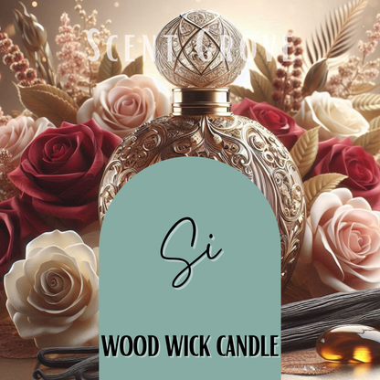Si scented Wood Wick Soy Candle