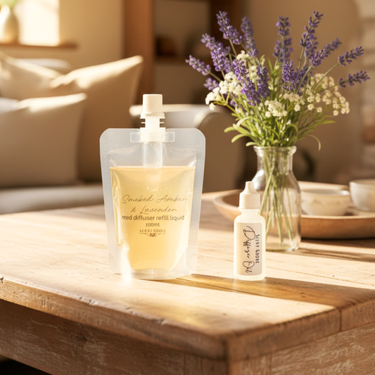 Smoked Amber & Lavender Scented Diffuser Refill Liquid