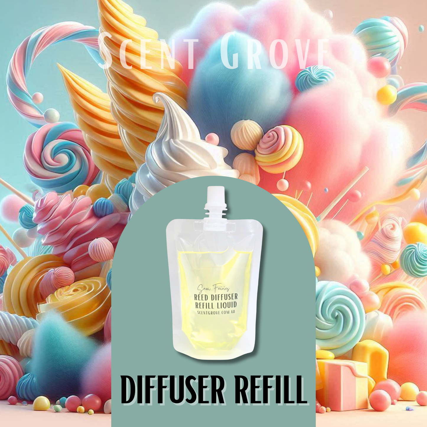 Snow Fairies Scented Diffuser Liquid Refill 100ml Clear Pouch