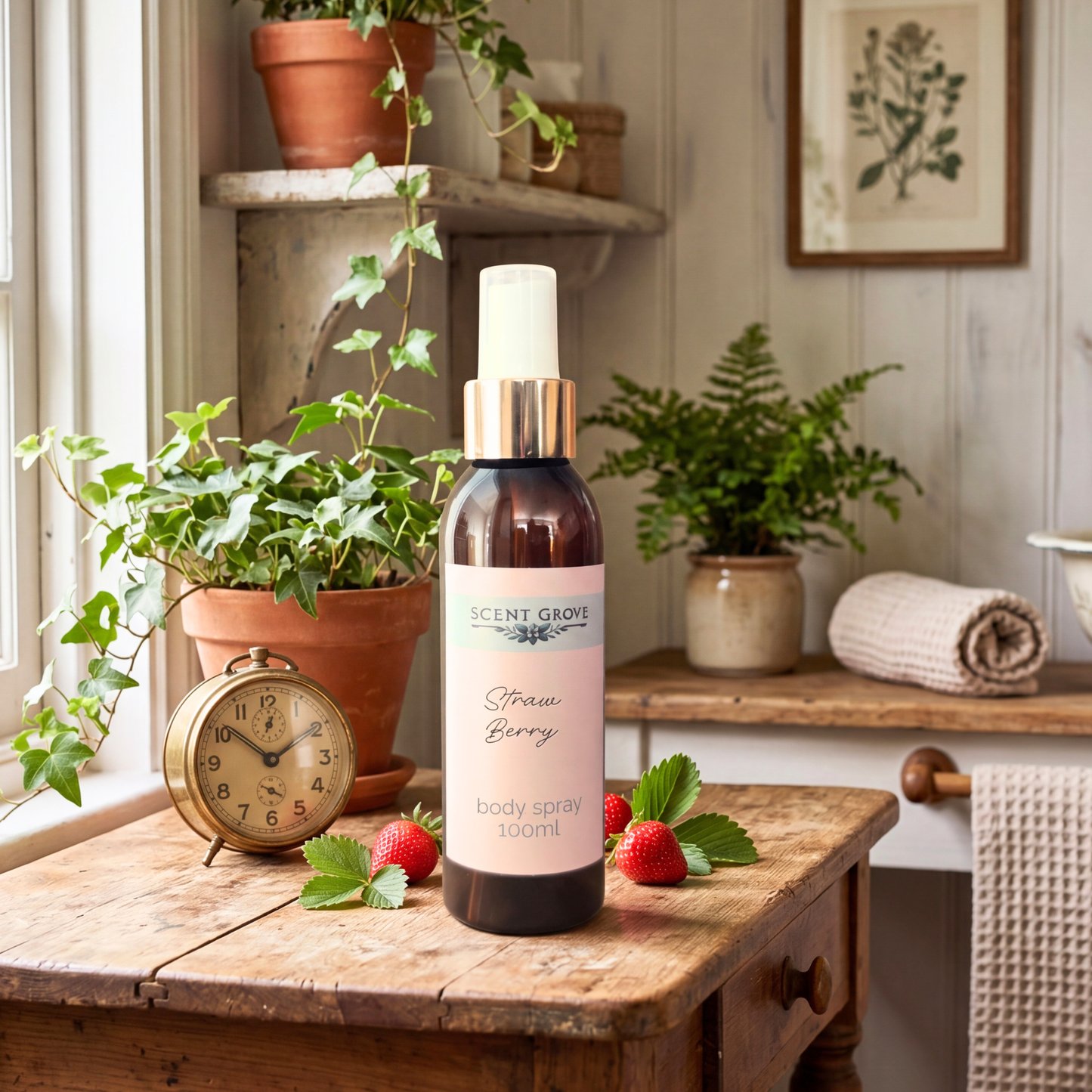 Strawberry scented body mist spray 100ml