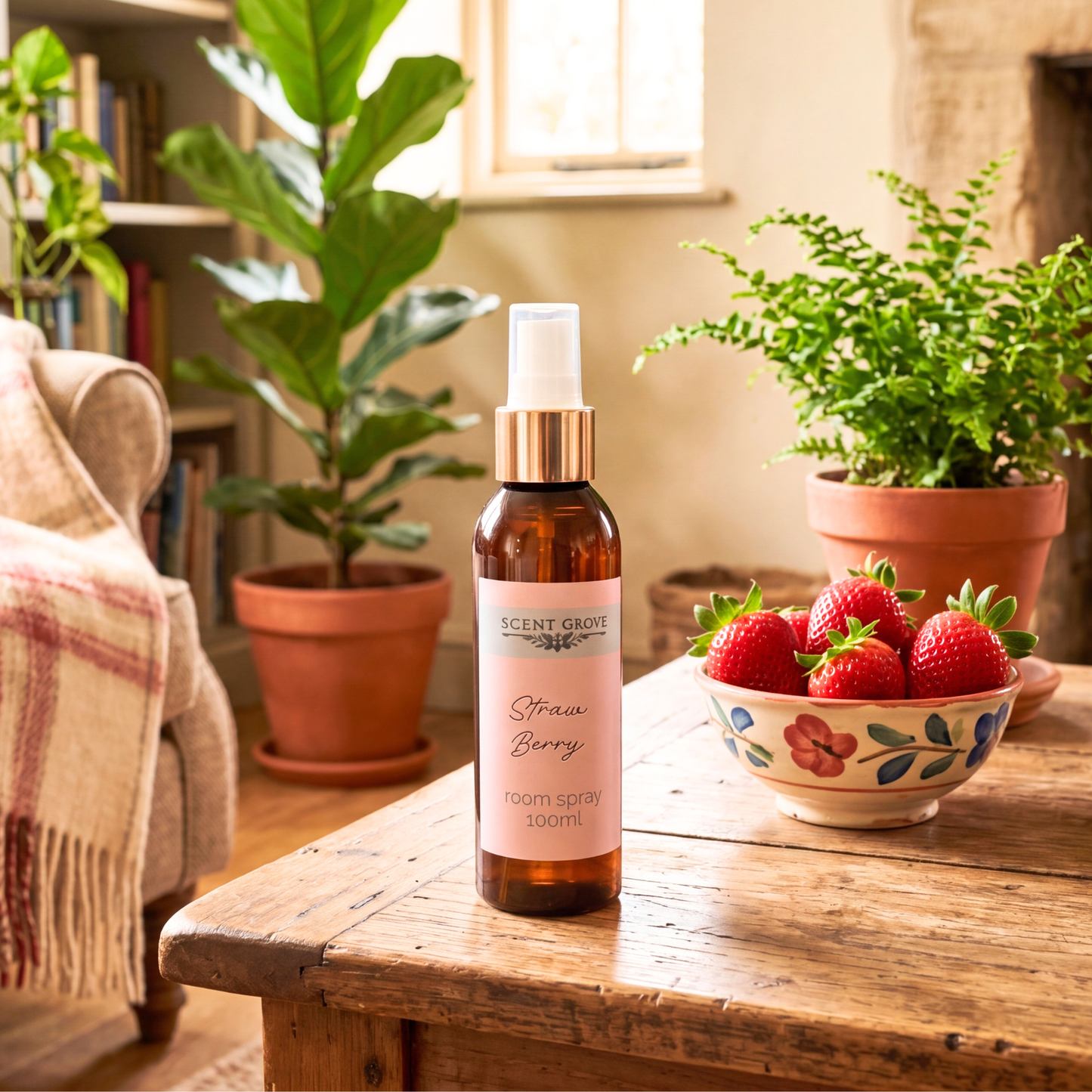 Strawberry Scented Room spray Air Freshener multi purpose for car, home, room